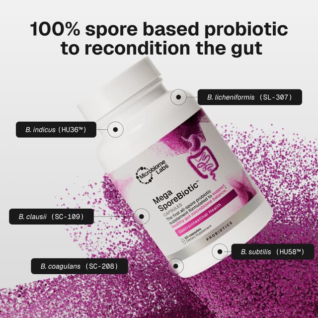 MegaSporeBiotic™ 60 capsules（Old/New Packaging Shipped Randomly）